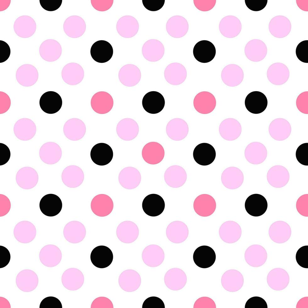 pink seamless polka pattern background vector