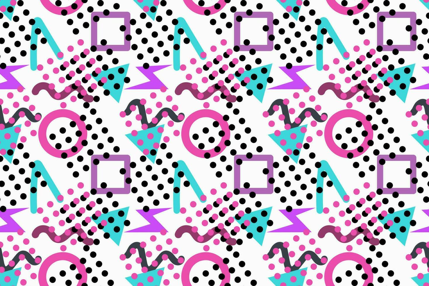 Seamless pattern 90s. Bright pattern. abstract objects. Popular concept. vector