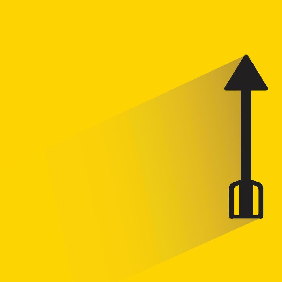 arrow bow icon on yellow background vector