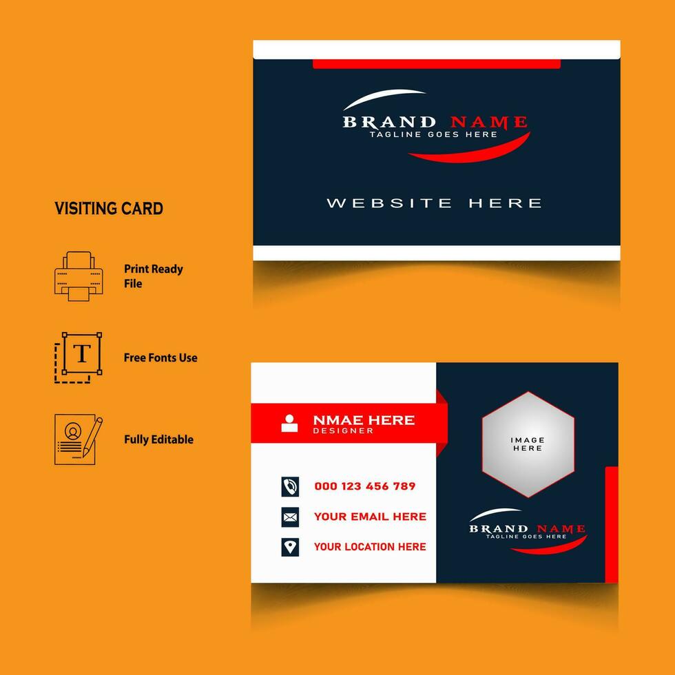 creative visiting card design vector