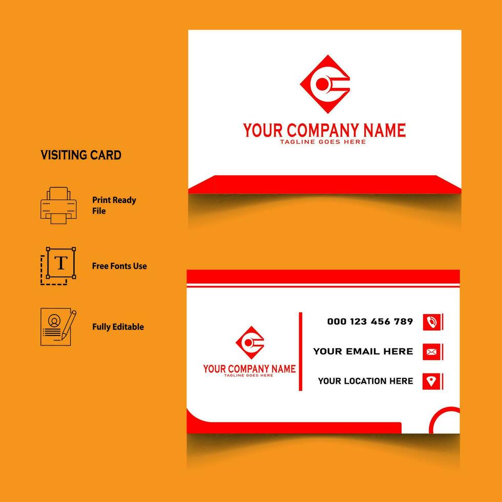 creative visiting card design vector