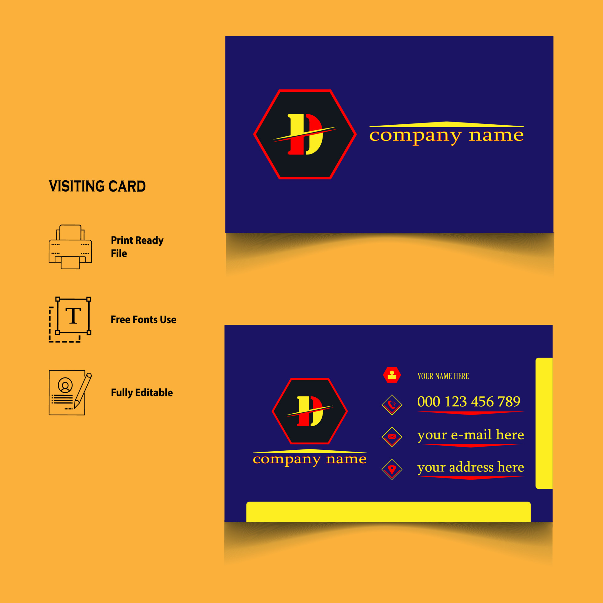 creative visiting card design vector 24317242 Vector Art at Vecteezy