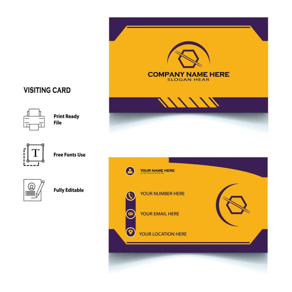 creative visiting card design vector