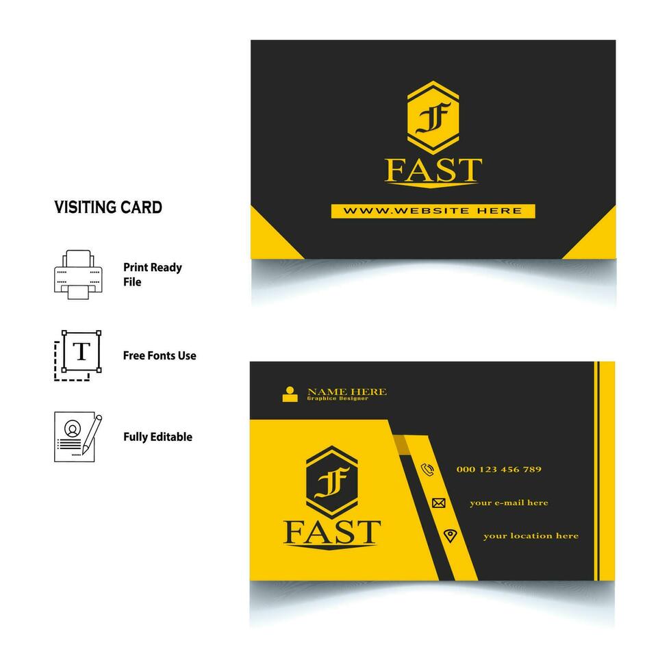 creative visiting card design vector