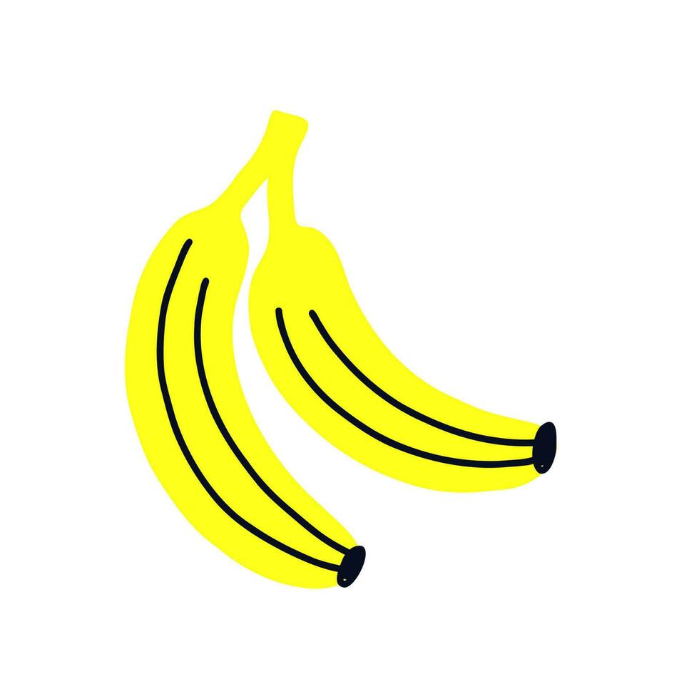 Tropical acid fruit isolated banana vector