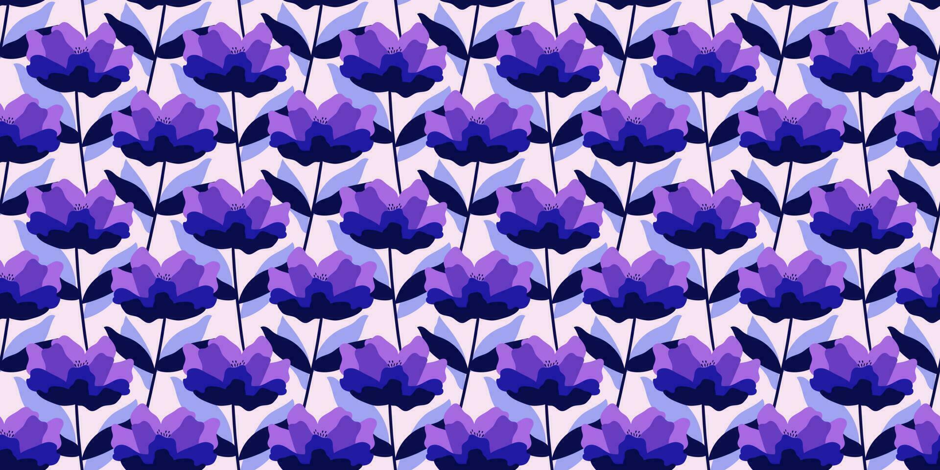 Abstract blue floral vector background