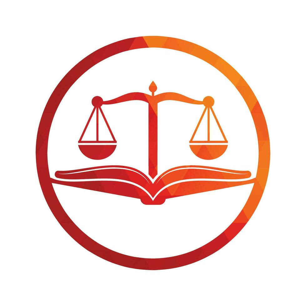 Book law firm logo design icon vector. Law Education Logo Template Design Vector. vector