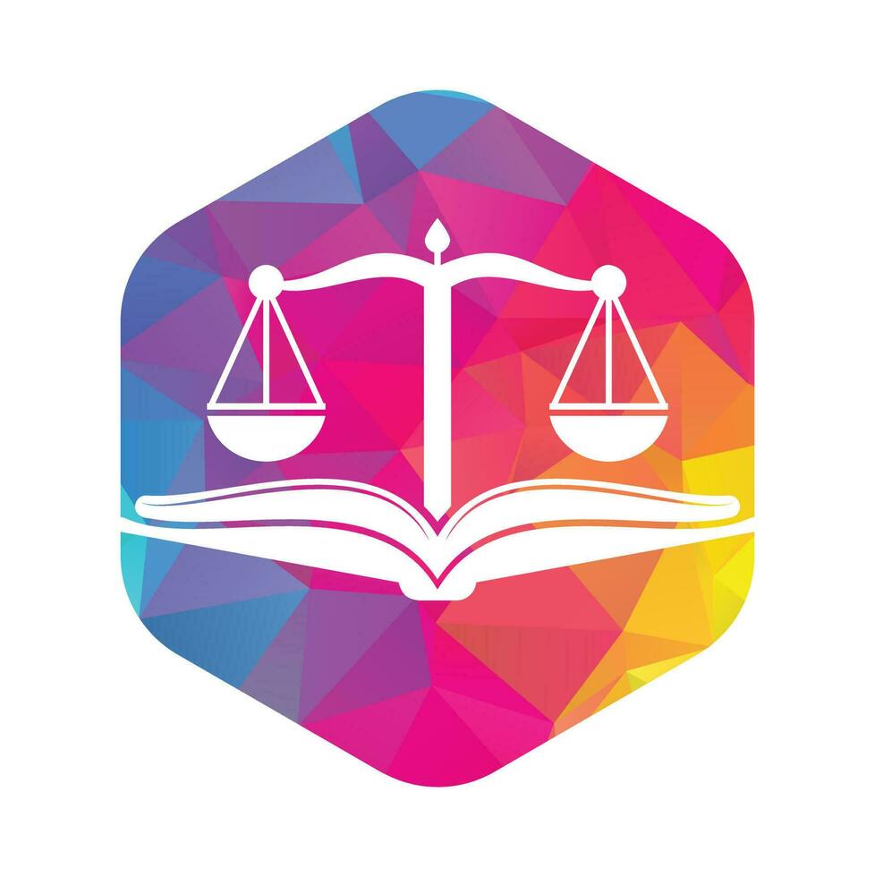 Book law firm logo design icon vector. Law Education Logo Template Design Vector. vector