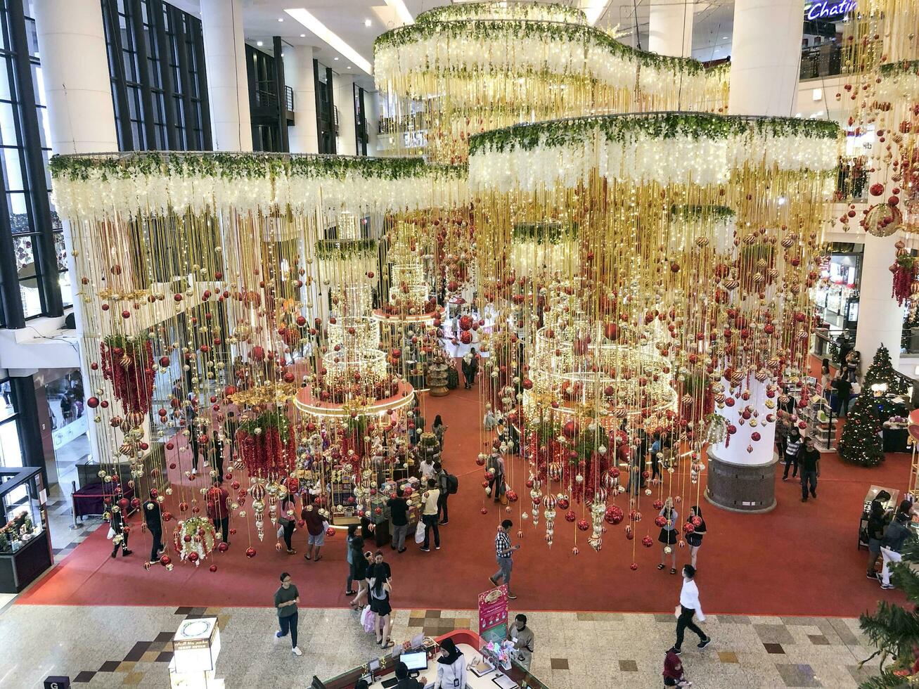 KUALA LUMPUR, MALAYSIA  December 17, 2018 One of the grandest charismas decoration at Berjaya Time Square Mall in Bukit Bintang. photo