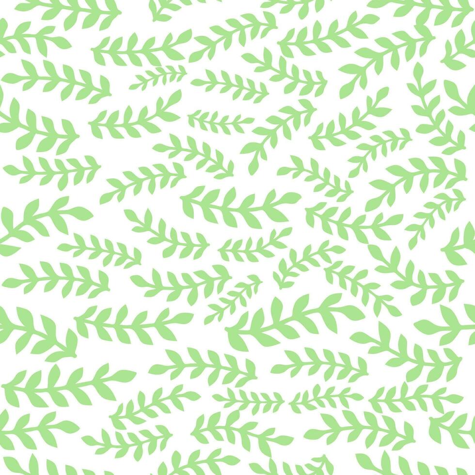 Graceful branches, leaves and flowers Seamless background in the style of nature. Vintage ornament. vector