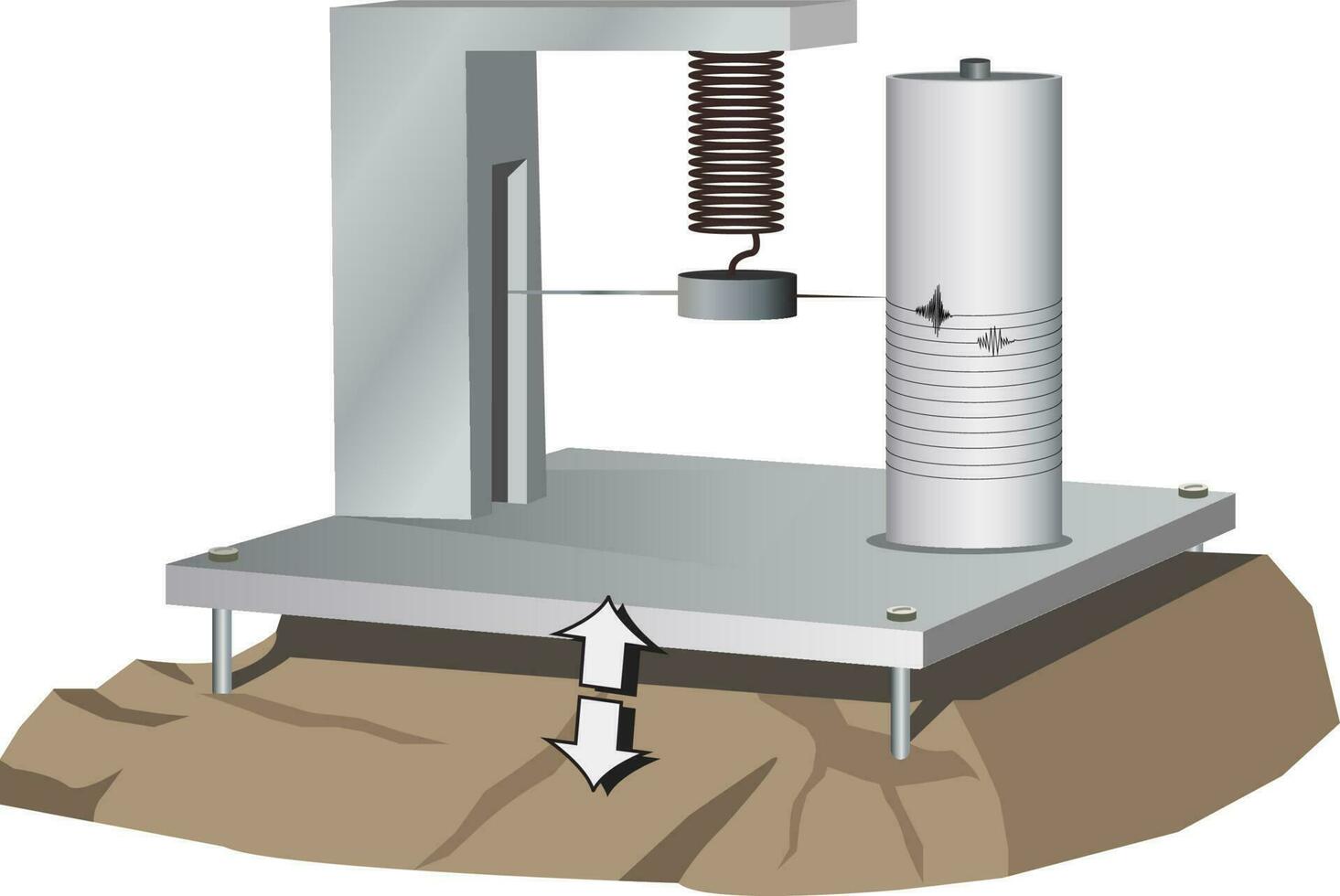 illustration of simple seismograph diagram vector