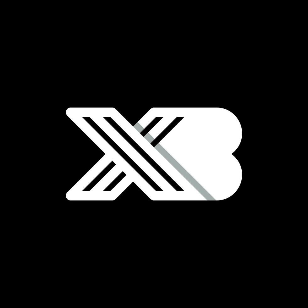 xb logo monograma forma diseño plantilla, línea redondeado diseño modelo para tu empresa vector