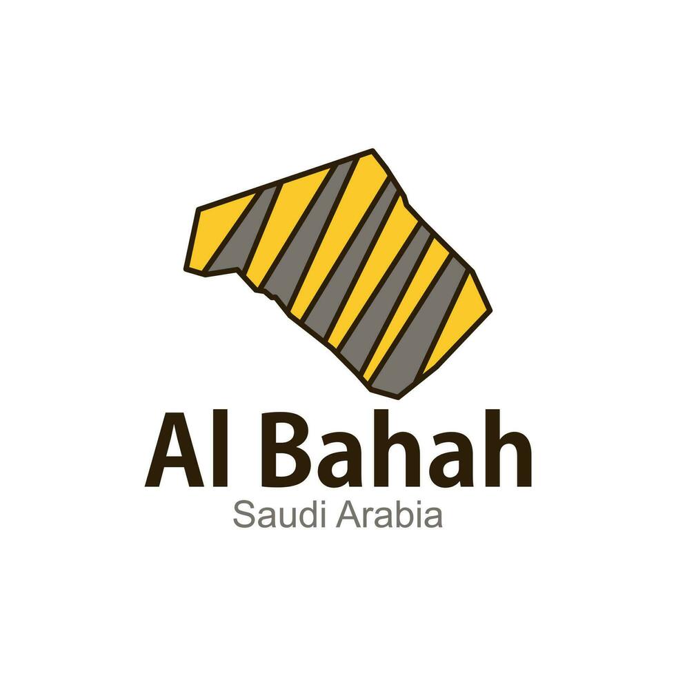 Al bahah map. Political map of Al bahah. Al bahah Map of Saudi Arabia vector