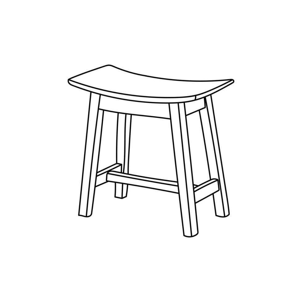 Simple Chair Line Creative Design vector