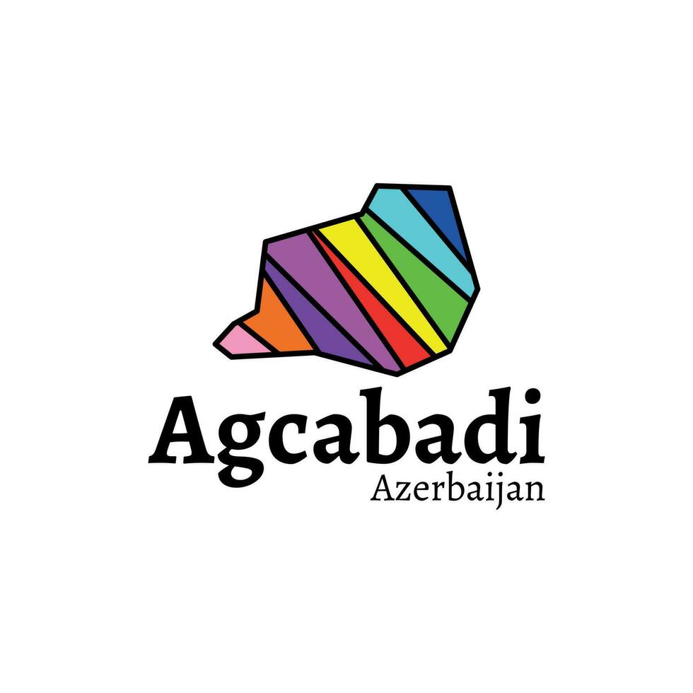 Azerbaijan Agcabadi Blank Vector Map Colorful, Azerbaijan map country