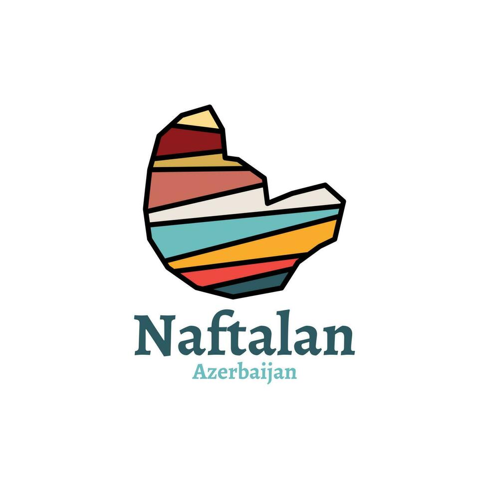 Naftalan City-Azerbaijan map, fully editable detailed vector map of Naftalan, Azerbaijan map country - Vector