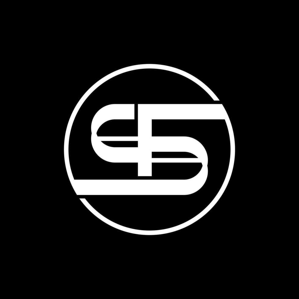 initial letter SF logotype company, perfect combination of letter F with negative space letter S,  logo for business and company identity. vector