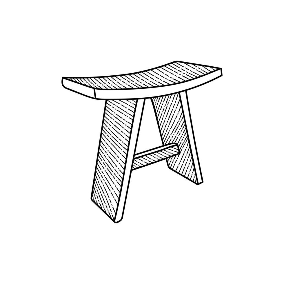 Seat Line Art Style Illustration Creative Design vector