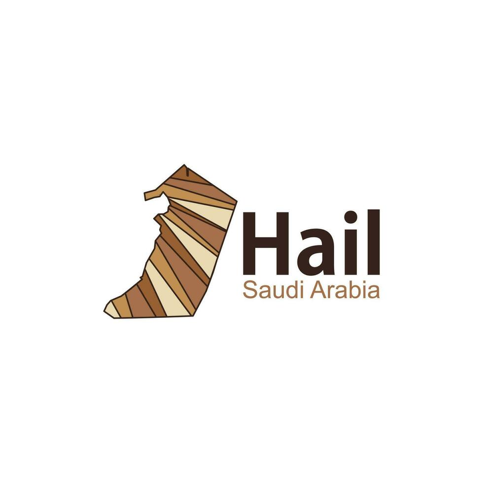 Simplified map of Hail region in KSA with Arabic word for Hail KSA Saudi Arabia map with cities name in Arabic and location sign, gradient color map vector