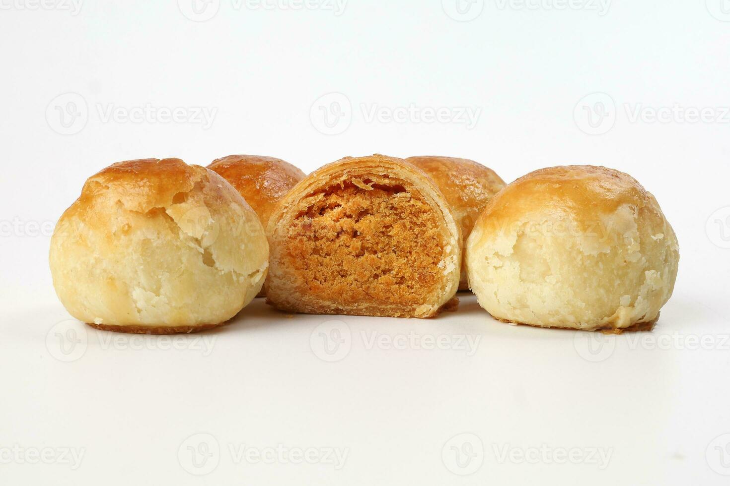 Tambun biscuits small Tau Sar Pneah famous Bukit Tambun Penang delicacies on white background photo