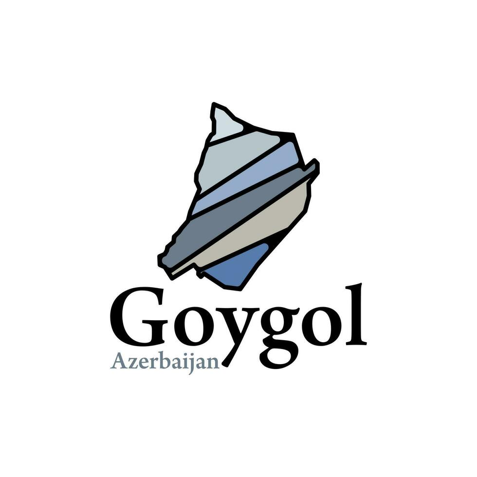 Goygol Azerbaijan map, Azerbaijan city Goygol. Map vector illustration, map of the country of Azerbaijan