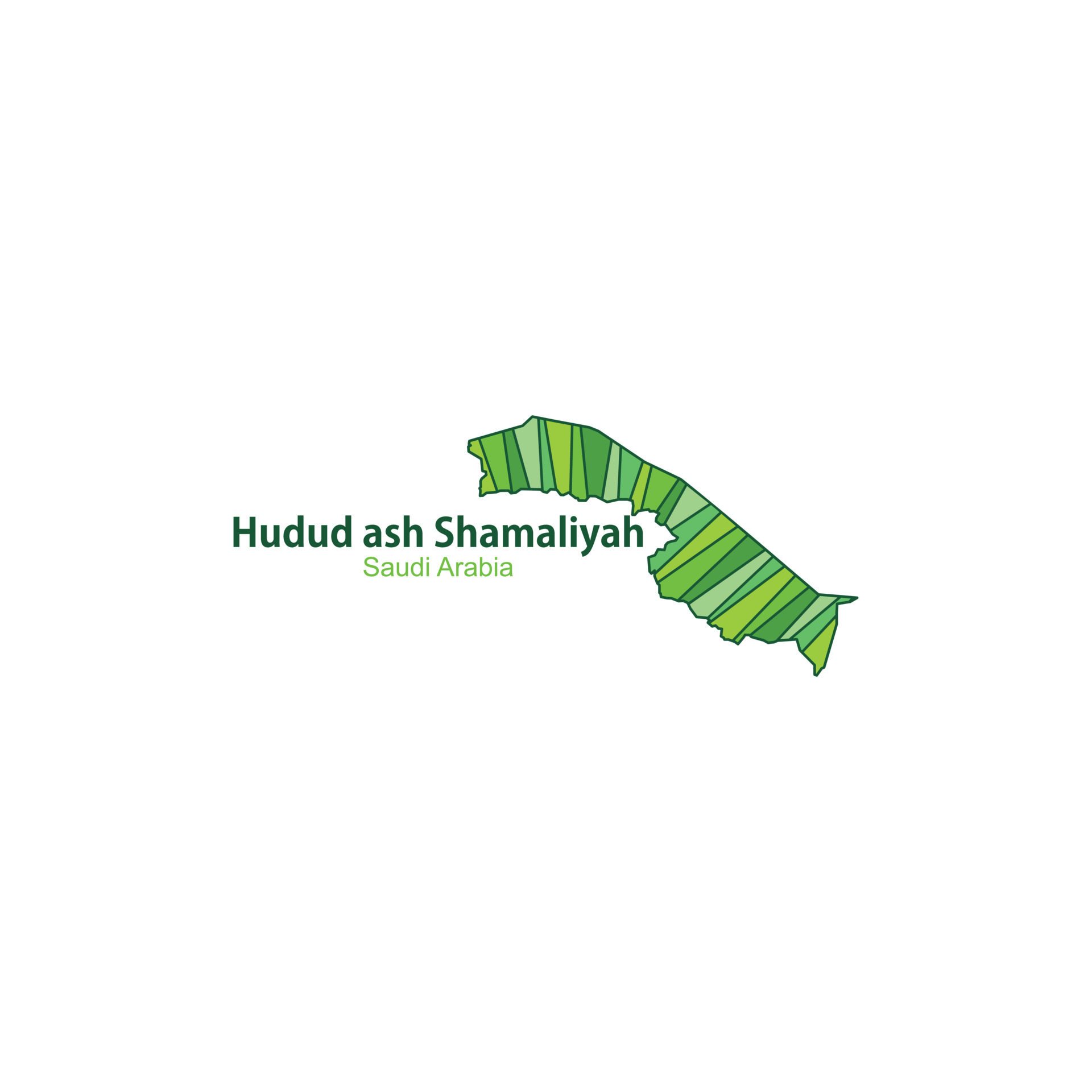 Al Hudud Ash Shamaliyah map, Fully editable, detailed vector map of Al 