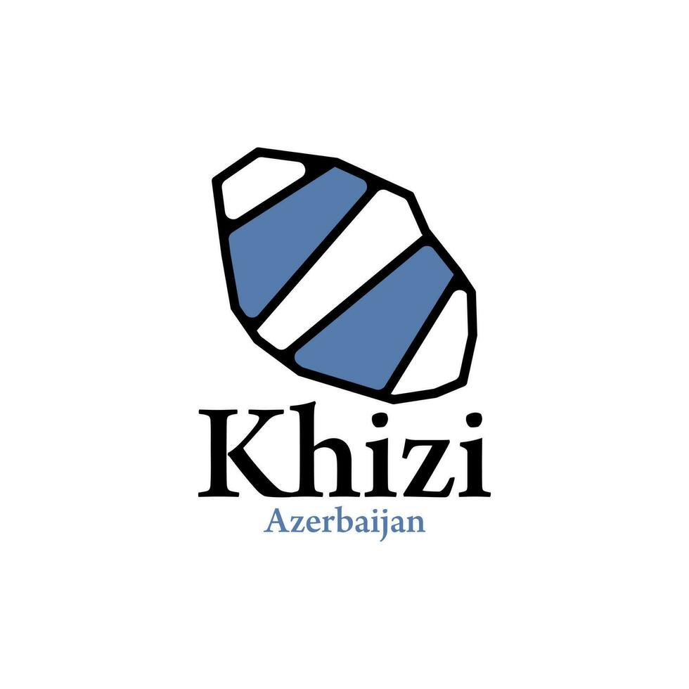 High Detailed Map of Khizi azerbaijan, Azerbaijan city Khizi. Map vector illustration,  Isolated on White Background Vector Illustration Template