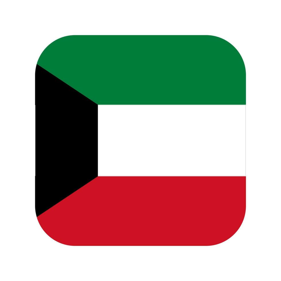 Kuwait flag simple illustration for independence day or election vector