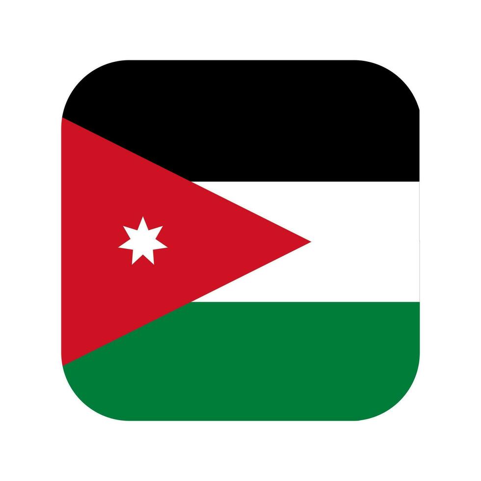 Jordan flag simple illustration for independence day or election vector