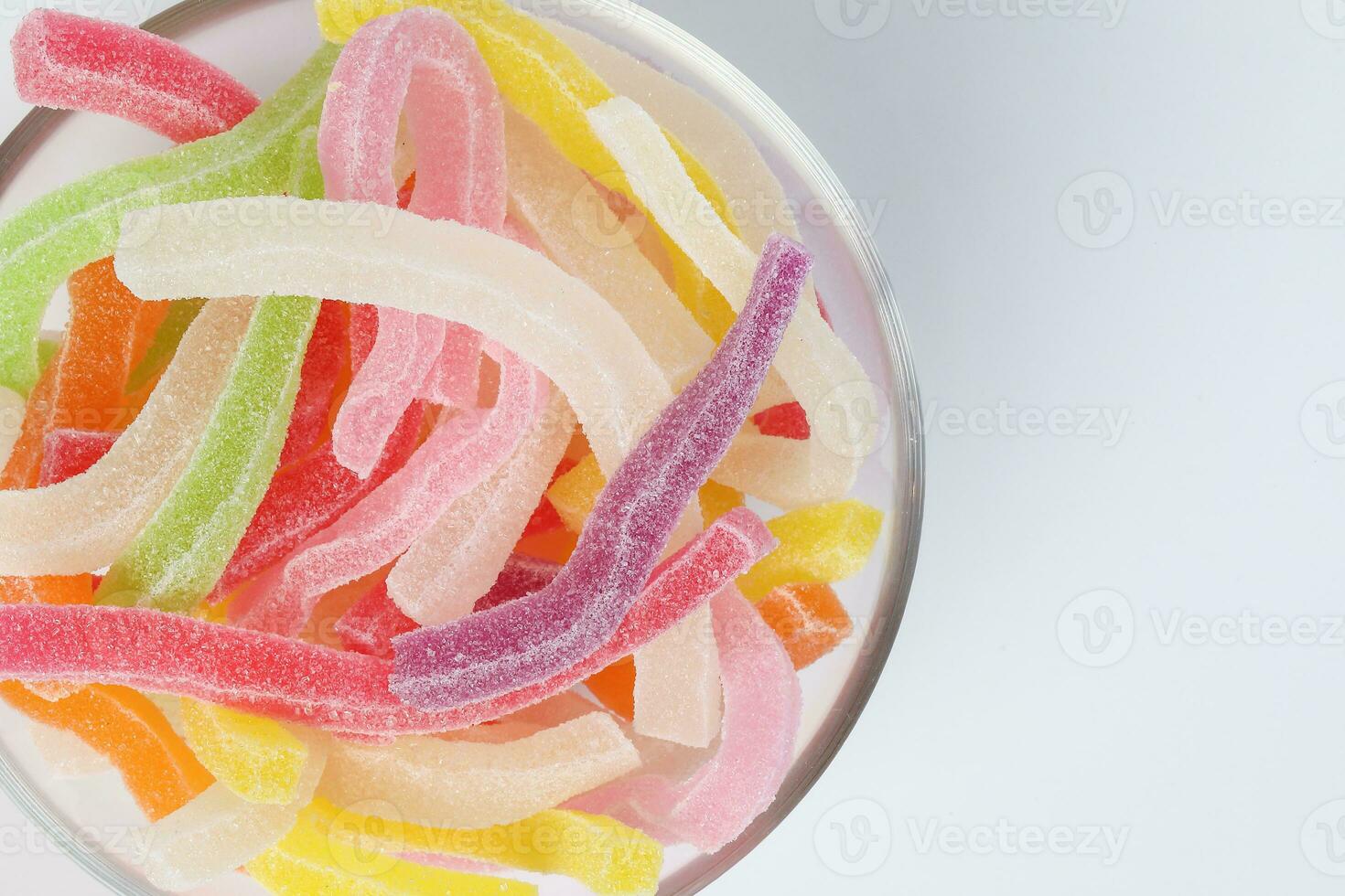 Long Soft Colorful Chewy Sugary Sour Candy Gummy Sweet Assortment , photo