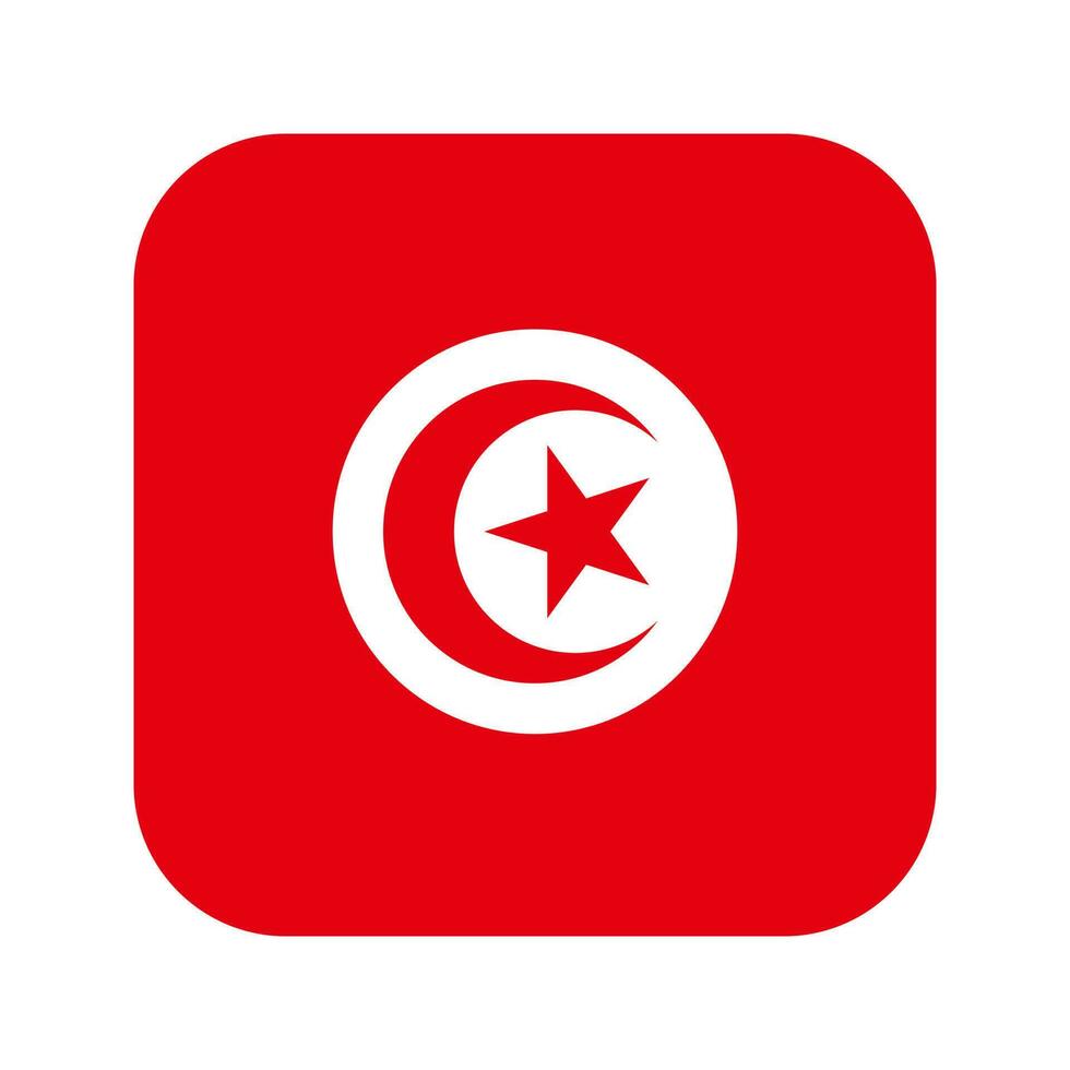 Tunisia flag simple illustration for independence day or election vector