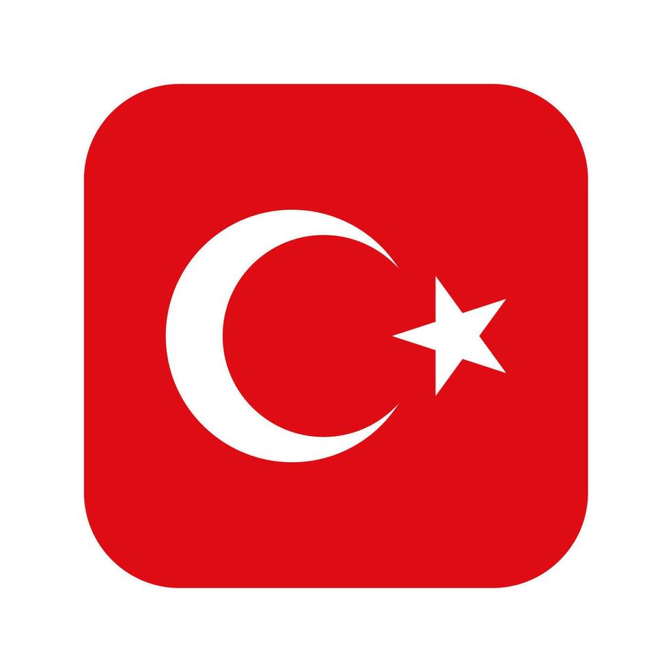 Turkey flag simple illustration for independence day or election vector