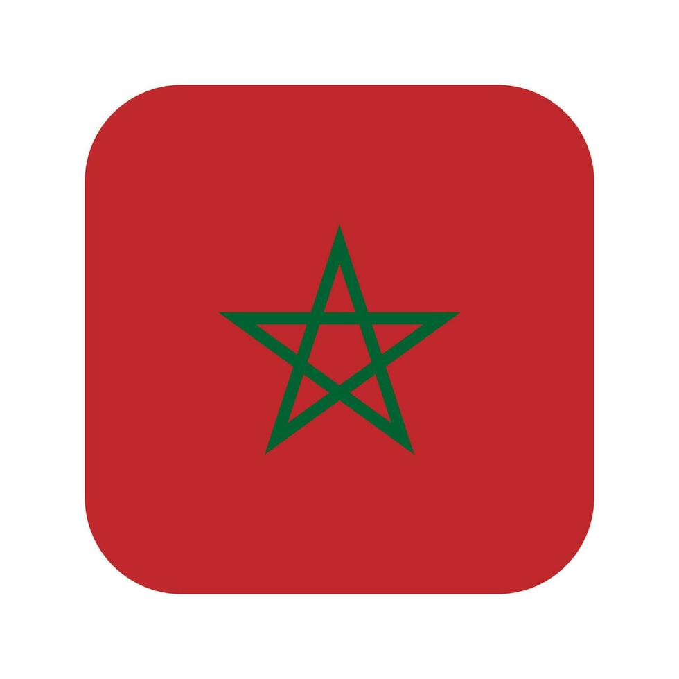 Morocco flag simple illustration for independence day or election vector