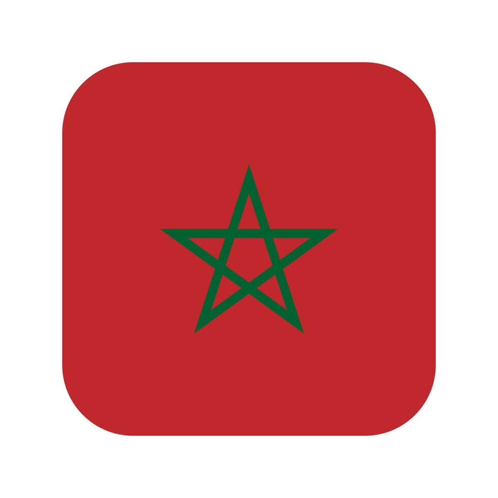 Morocco flag simple illustration for independence day or election vector