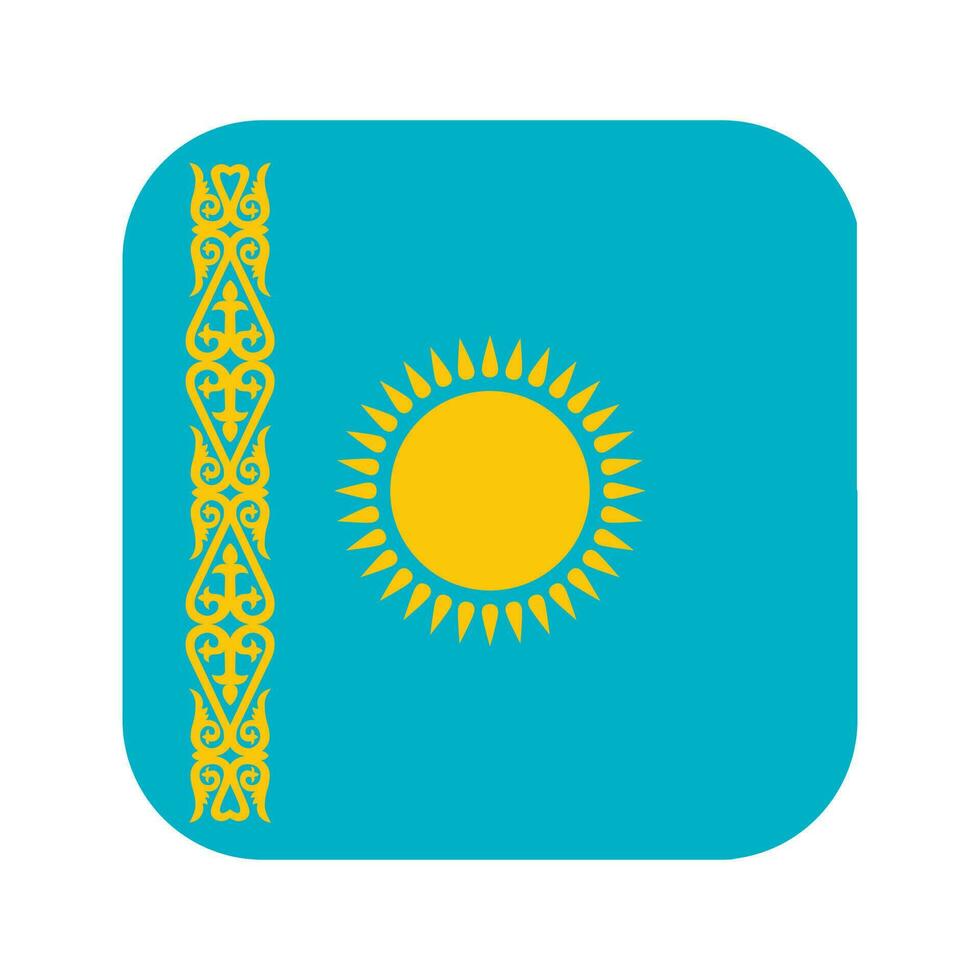 Kazakhstan flag simple illustration for independence day or election vector