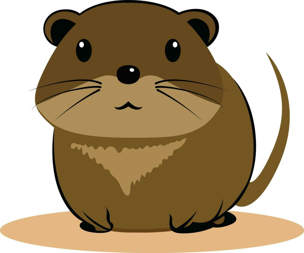 Rock hyrax or cute hyrax vector image illustration