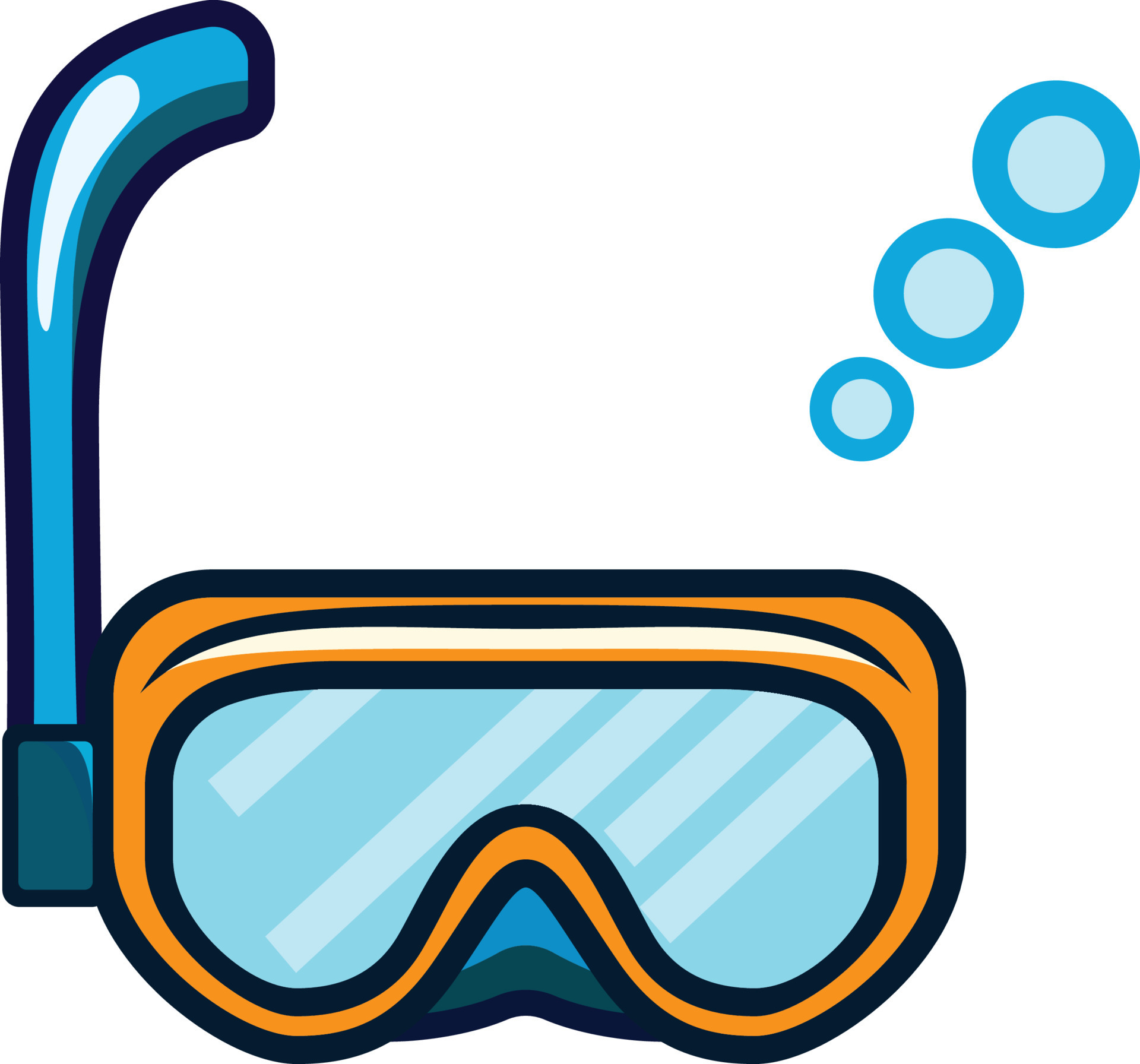 Snorkeling Gear Set Colorful clip art vector illustration 24319394