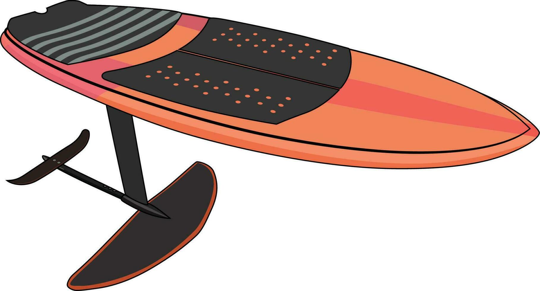 hidroala surf tablero tablero de aluminio fliteboard frustrar bombeo tablero vector ilustración