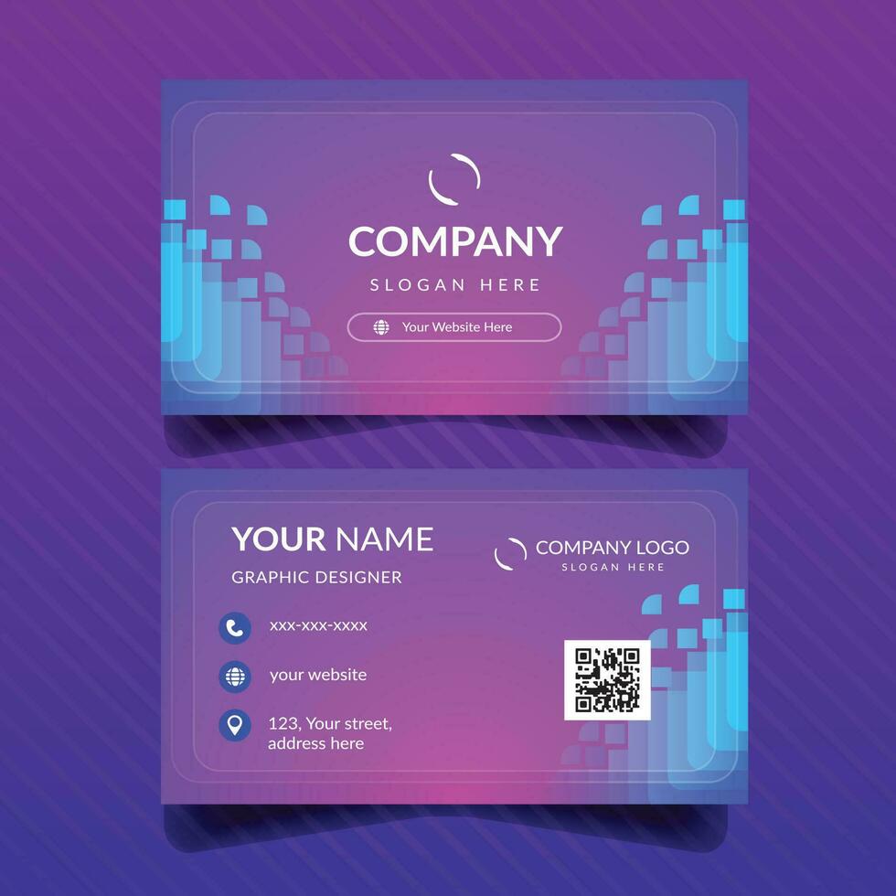 Business Card Template in RGB Color vector