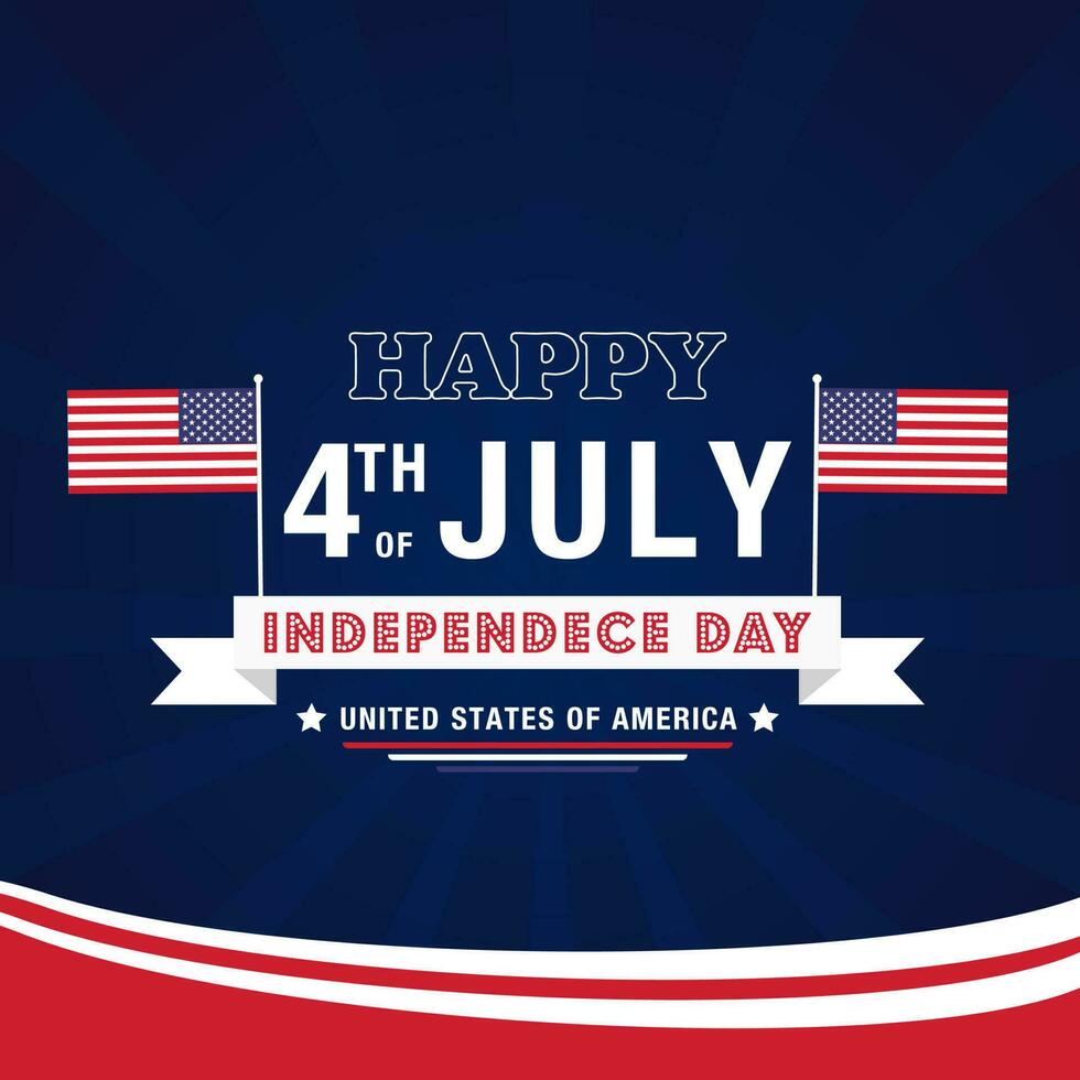 Vector flat 4th of July Independence day
