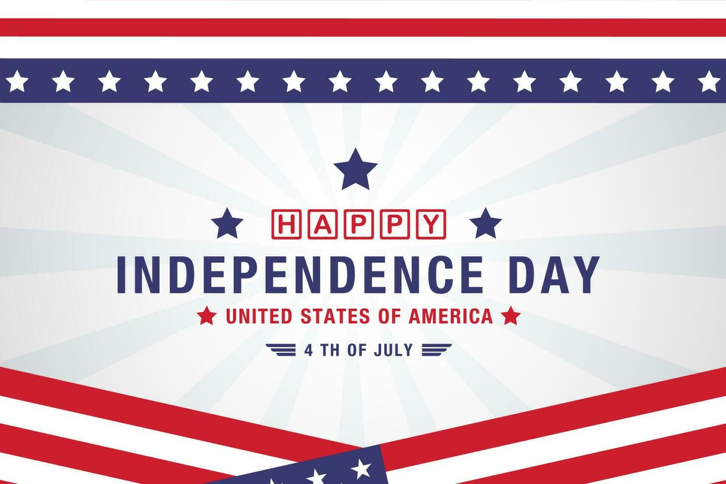 Vector 4th of July American independence day patriotic background