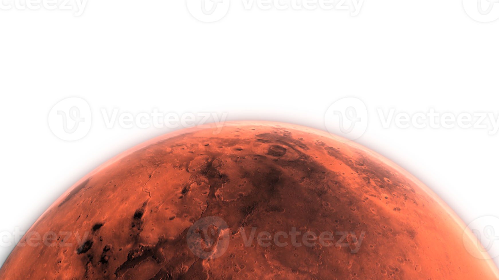 3D Render Close Up Mars Planet 360 Rotation On Galaxy Space Star Field 3D Illustration png