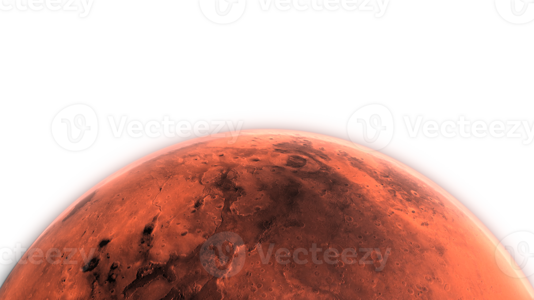 3D Render Close Up Mars Planet 360 Rotation On Galaxy Space Star Field 3D Illustration png