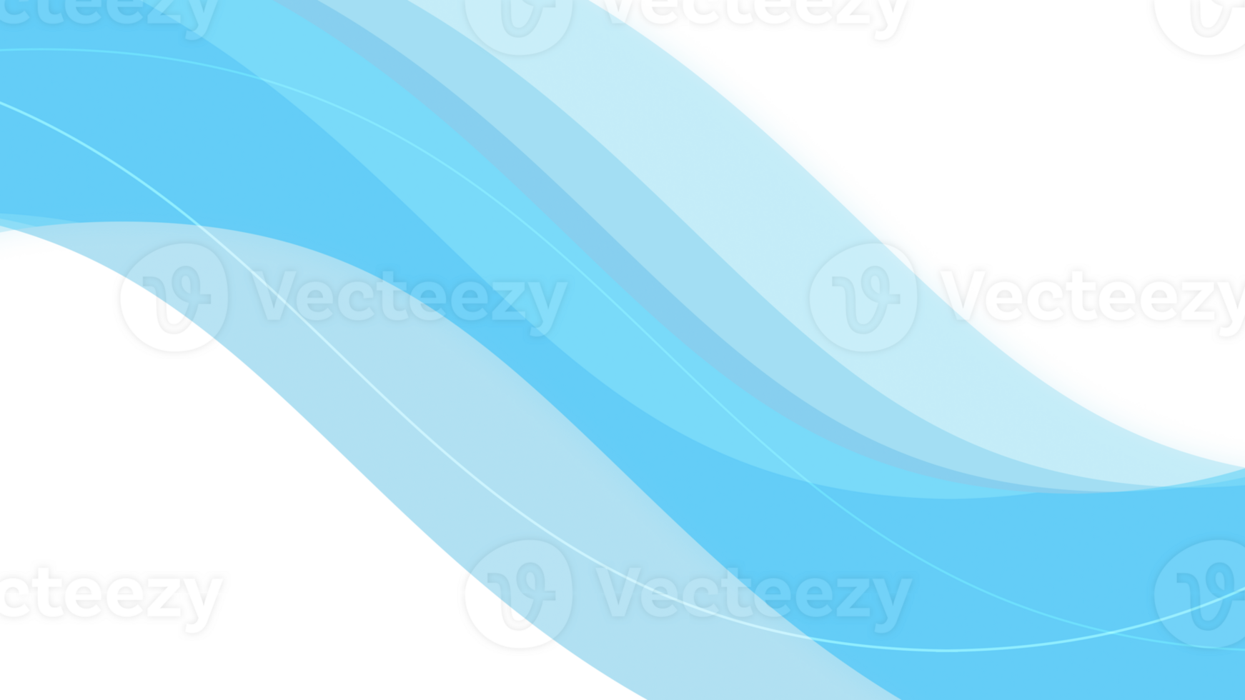 4K Clean Blue Color Wave Abstract Isolated Alpha Overlay Transparent