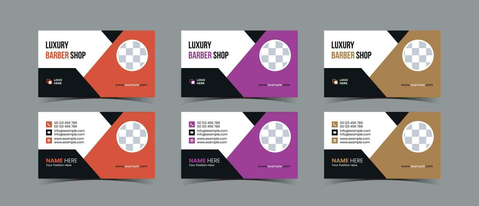 Business card design for Barbershop business vector