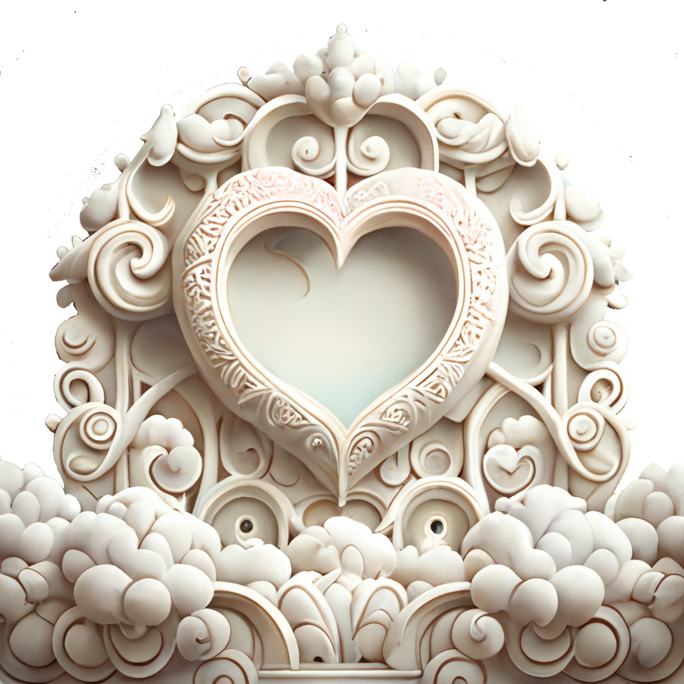 transparente decoración de amor y nube png