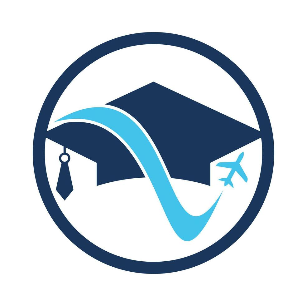 Study travel logo design vector. Travel School Education Logo Design Element. vector