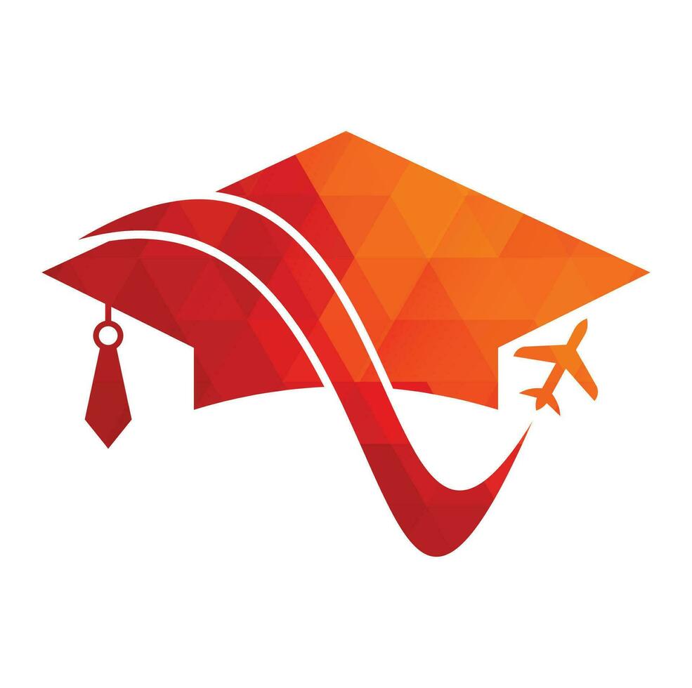 Study travel logo design vector. Travel School Education Logo Design Element. vector