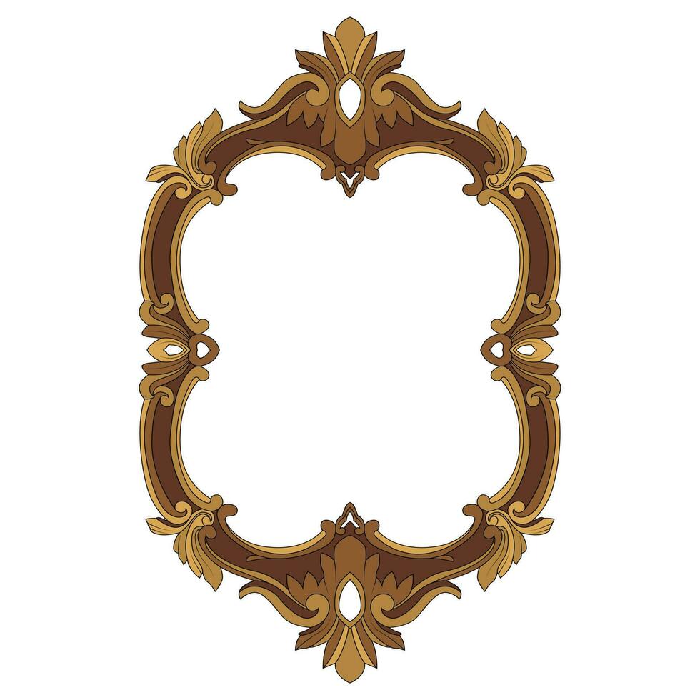 Hand drawn vintage decorative mirror vector