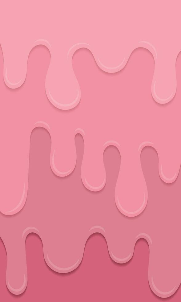 Dripping pink liquid realistic background vector